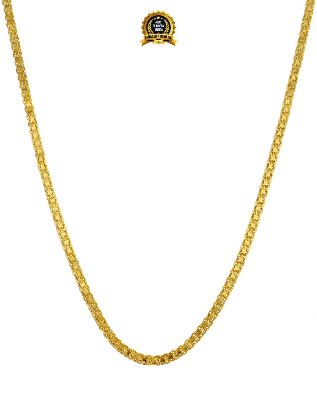 CORRENTE BANHADA: CADEADO DUPLA 3MM