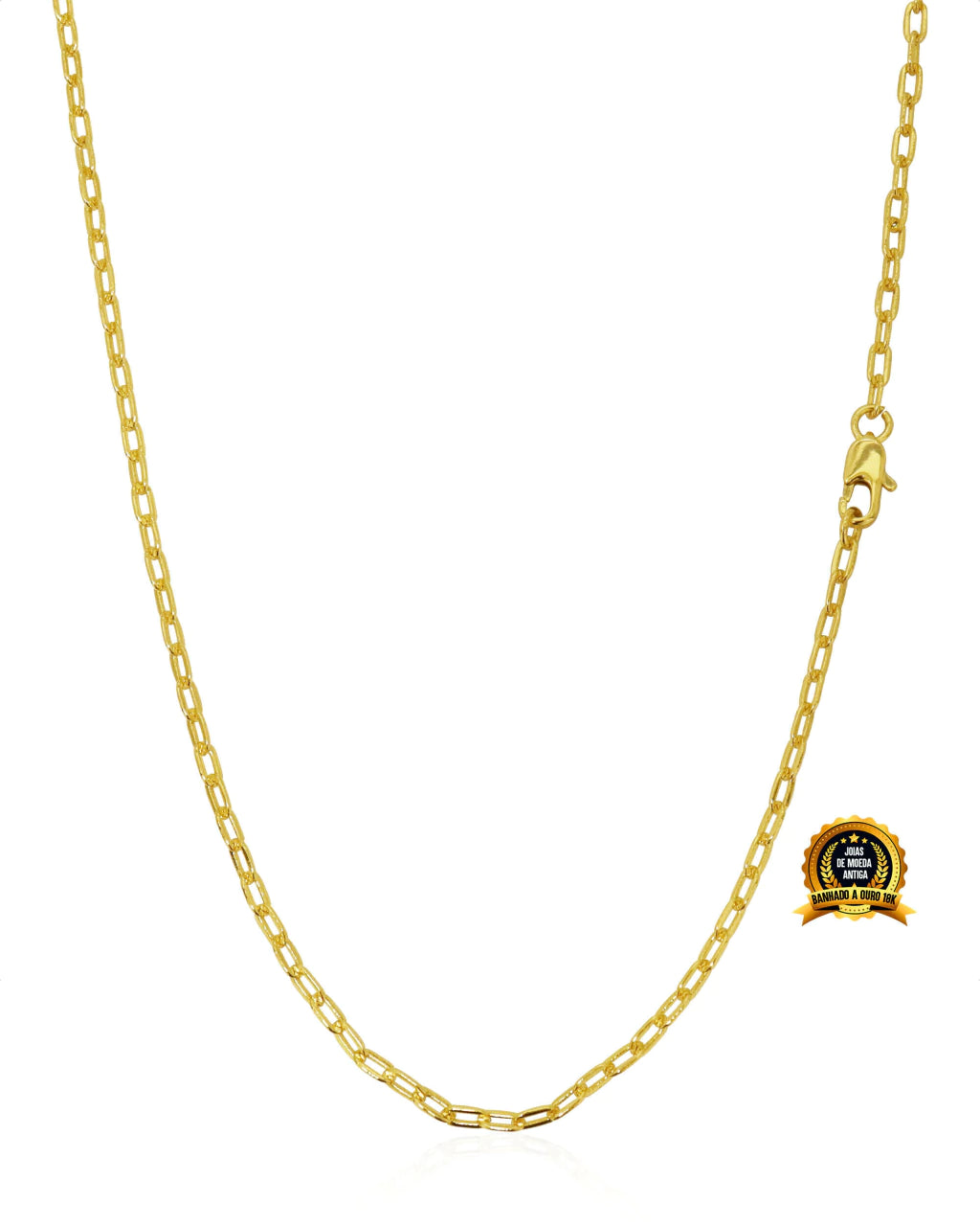 CORRENTE BANHADA: CADEADO QUINA 2MM