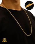 CORRENTE BANHADA: CADEADO QUINA 4MM