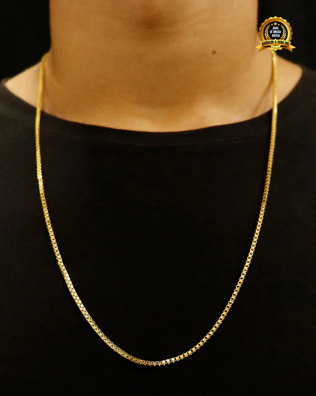 CORRENTE BANHADA: CUBINHO 3MM