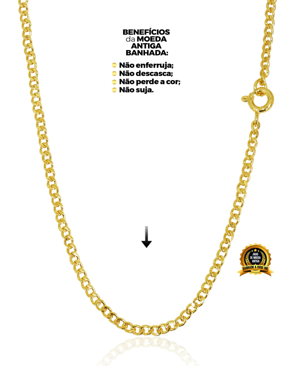 CORRENTE BANHADA: GRUMET PITBULL 1,5MM