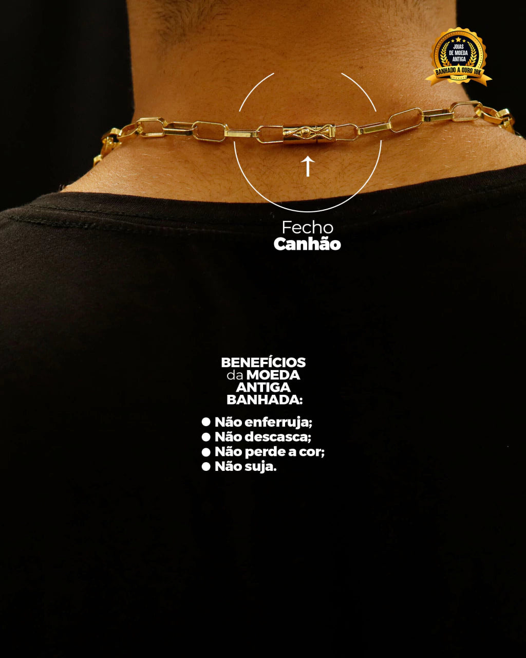 CORRENTE BANHADA: TIJOLINHO 6MM