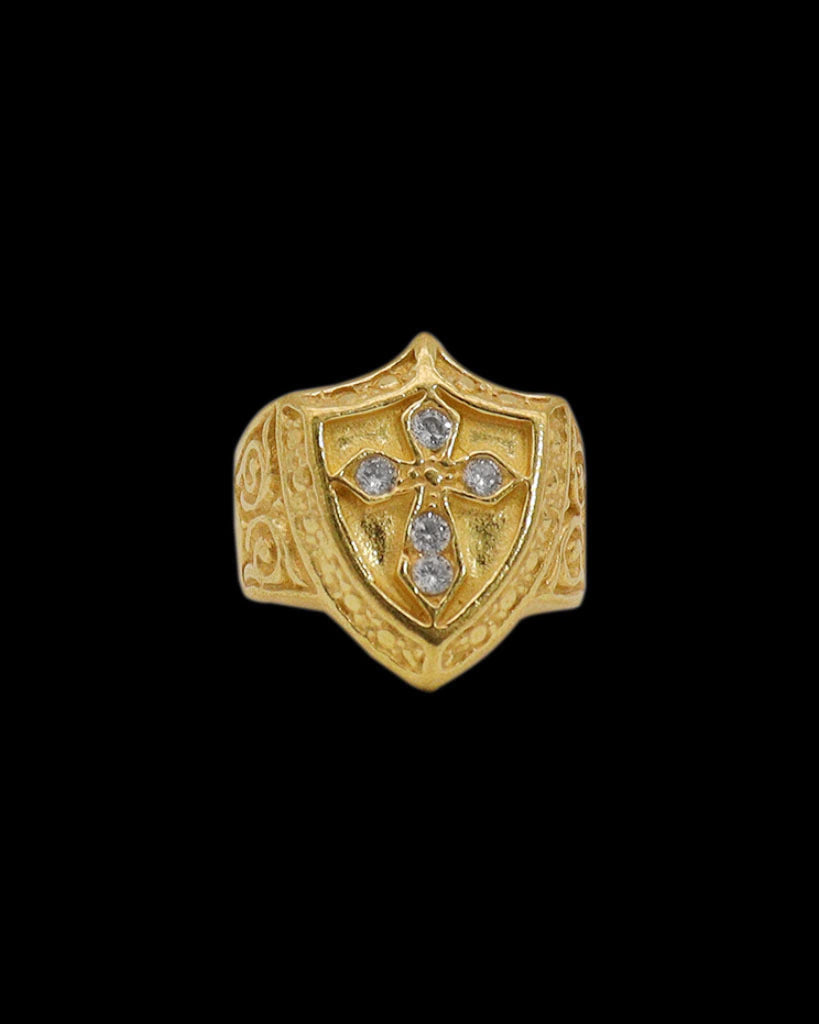 DEDEIRA: ESCUDO DE CRUZ COM PEDRAS (TEMPLÁRIO)